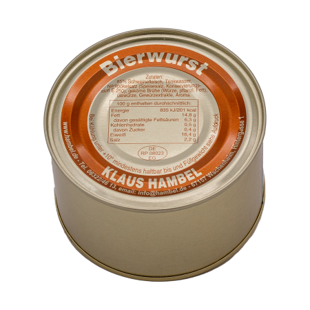 400g Dose Bierwurst